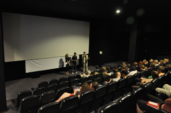 Otwarcie przeglądu filmowego w Konotece, od lewej: Vita Drygas, Michał Paluektau, Witek Hebanowski /Michał Książkiewicz
