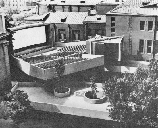Moscow Cinema Open Air Hall in Yerevan, architects; Telman Gevorgyan, Spartak Kndekhtsyan, 1964-1966