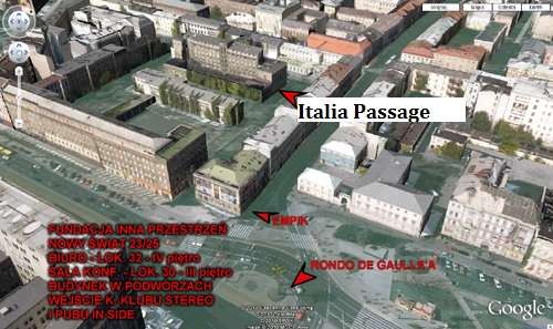 A map how to find Italia Passage!